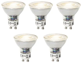 Set di 5 lampadine LED GU10 dimmerabili a 3 livelli 7W 600 lm 2700K