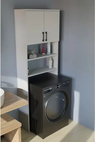 Mobile Coprilavatrice A Colonna 2 Ante 2 Vani 65x27x185 Window Bianco