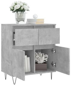 Credenza grigio cemento 60x35x70 cm in legno multistrato