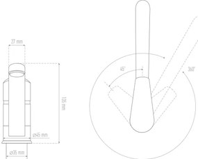 ALVEUS 1130434 - Rubinetto per lavello NINA 13,5 cm granito/nero