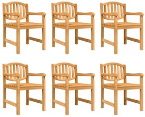 Set da pranzo da giardino 7 pz in legno massello di teak