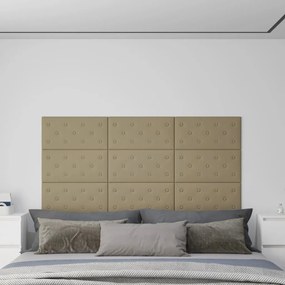 Pannelli Murali 12 Pz Cappuccino 60x30 Cm Similpelle 2,16 M² /