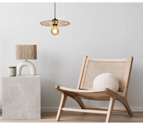 Lampadario a sospensione con filo FALCO 1xE27/60W/230V diametro 30 cm beige