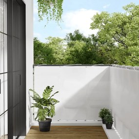 Paravento Da Balcone Bianco 120x700 Cm 100% Poliestere Oxford /