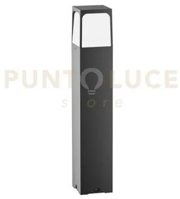 Ges2032- paletto h.50cm 1 luce attacco e27  ip44 in alluminio grigi...