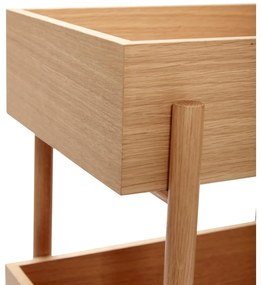 Consolle in legno di quercia naturale 34x43 cm Stack - Hübsch