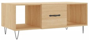 Tavolino da salotto rovere sonoma 102x50x40cm legno multistrato