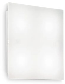 Plafoniera Moderna Flat Metallo Bianco 4 Luci Gx53 9W 3000K Luce Calda D30