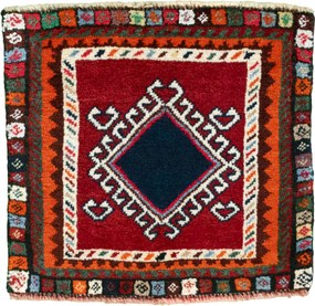 Shiraz Tappeto persiano 50 x 50 Rosso (Iran) Annodato A Mano