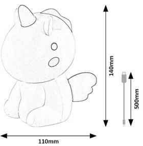 Rabalux 76020 - LED RGB Dimmerabile children's piccolo lampada UNICOO LED/0,45W/5V