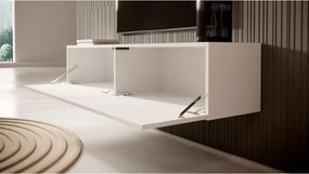 Mobile TV Sospeso 140 Cm Cannettato 2 Ante Bianco Opaco Bali