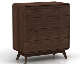 Cassettiera alta marrone scuro effetto noce 80x88 cm Caitlin - Støraa