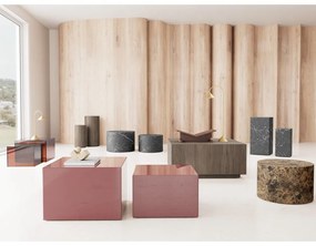 Set di tavolini da salotto marroni in vetro 2 pz 50x50 cm Dice – Actona