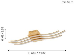 Eglo 97743 - Lampadario LED fisso MIRAFLORES 3xLED/8,6W/230V