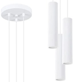 Sollux SL.1538 - Lampadario a sospensione con filo KARBON 3xGU10/10W/230V bianco