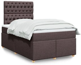 Giroletto A Molle Con Materasso Marrone Scuro 120x190cm Tessuto /