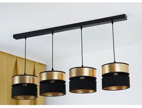 Brilagi - Lampadario a sospensione con filo ROYAL 4xE27/15W/230V nero/oro
