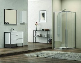 Cabina doccia 80x80 semicircolare vetro 8mm anticalcare altezza 200 KE2000 - KAMALU
