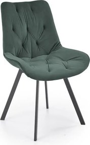 Sedia in velluto K519 verde velluto