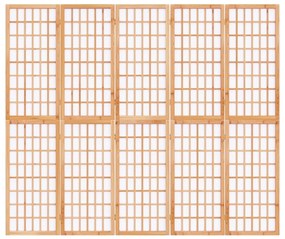 Divisorio pieghevole 5 pannelli stile giapponese 200x170 cm