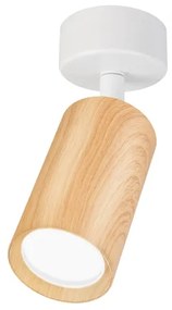 Brilagi - Faretto SELE 1xGU10/30W/230V bianco/decorazioni in rovere