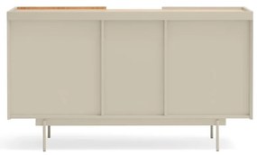 Cassettiera bassa beige/naturale in rovere 130x78 cm Otto - Teulat