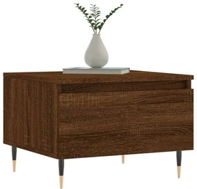Tavolini salotto 2pz rovere marrone 50x46x35 legno multistrato