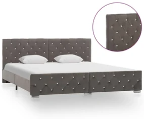 Giroletto grigio in velluto 180x200 cm
