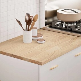 Piano Di Lavoro Cucina 80x63,5x2,7 Cm Legno Massello Rovere /