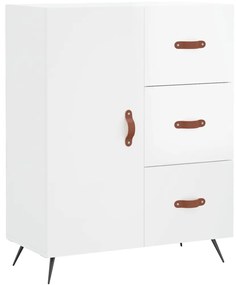 Credenza 69,5x34x90 cm in legno multistrato bianco lucido