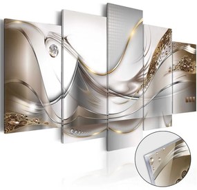 Quadri su vetro acrilico  Golden Flight [Glass]  Colore Oro, Dimensioni e Misure 100x50