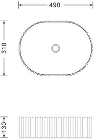 Sapho - Lavabo da appoggio PICOBELLO 49x31 cm ceramica/bianco