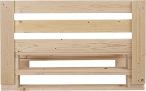 Divano pallet in legno abete 100x61 cm per giardino veranda o taverna