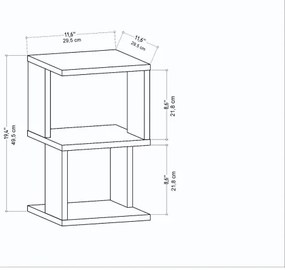 Comodino ZUNA antracite