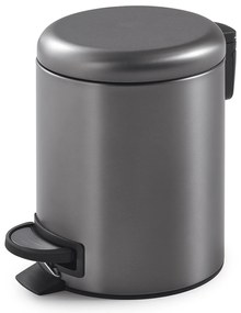 Pattumiera Bagno Con Pedale 3 Lt Gedy "Potty" Gun Metal
