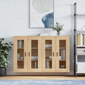 Armadietti A Parete 2 Pz Rovere Sonoma İn Legno Multistrato /