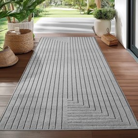 Passatoia da interno ed esterno grigia 80x250 cm Nova 1202 – Ayyildiz Carpets