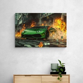 Quadro su tela – Lamborghini Huracán verde