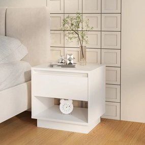 Comodino Bianco 45x34x44 Cm İn Truciolato /
