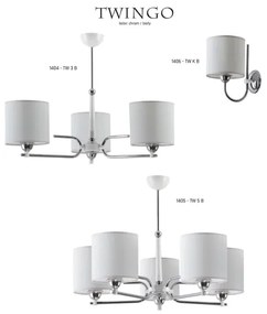 Jupiter 1404 - TW 3 B - Lampadario a sospensione con supporto rigido TWINGO 3xE27/60W/230V