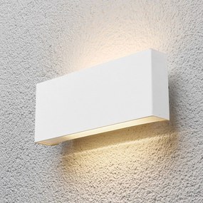 Applique da esterni a LED Safira Lindby, Bianco / Opale, Alluminio, Moderno, Applique LED da esterni