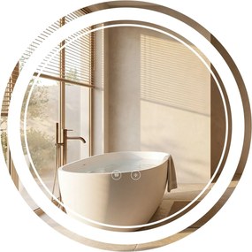 Specchio LED SOFT con doppia illuminazione decorativa – Ø50 cm