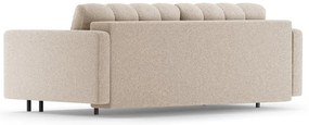 Divano beige allungabile/con contenitore con rivestimento in bouclé 222 cm Bali – Cosmopolitan Design
