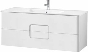Mobile bagno sospeso 120 cm in Nobilitato con due cassetti ARCO Larice Bianco