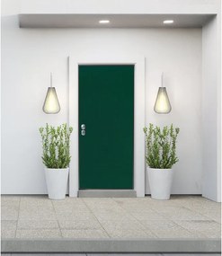 Porta blindata YALE Porta Luxe L 90 x H 210 cm in PVC verde/noce, apertura spingere a destra, falso telaio incluso