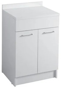 Colavene mobile bagno 60x60 a due ante con ripiano interno bianco lucido