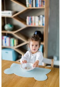 Tovaglietta in silicone azzurro Orso, 48 x 25 cm - Kindsgut