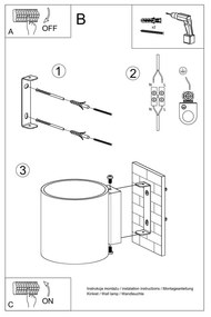 Lampada da parete bianca ø 10 cm Gino - Sollux