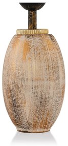 Lampada da tavolo color crema e dorata con paralume in tessuto (altezza totale 50 cm) Yakamoz – Opviq lights