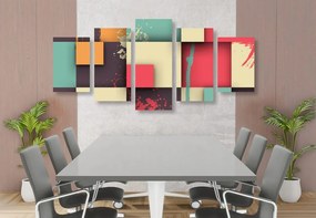Quadri 5 pezzi – Texture astratta